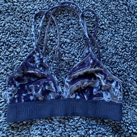 PINK Victoria's Secret Other - Victoria’s Secret PINK Velvet Purple Bralette
